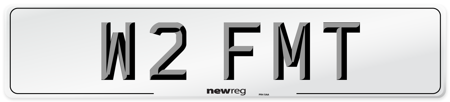W2 FMT Number Plate from New Reg